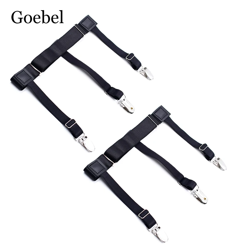 

Newest Solid Braces 2.5cm Width Mens/Women Pu Synthetic Leather Black Suspenders 6 Clips