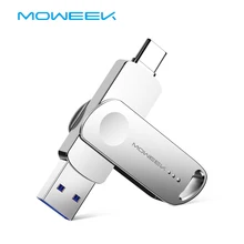 USB флеш-накопитель Moweek type C, 128 ГБ, 64 ГБ, OTG, usb флешка, 32 ГБ, 16 ГБ, 8 ГБ, cle, USB 3,0, флеш-накопитель, высокоскоростной USB C, флеш-накопитель