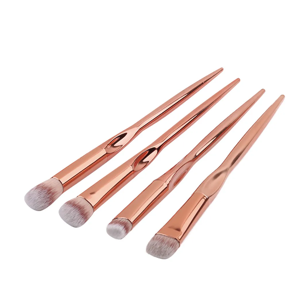 Высококлассная пластиковая ручка в форме сердца из розового золота кисти для макияжа основа Румяна Тени для век кисти комбинация Kozmetik# LR3 - Handle Color: 02