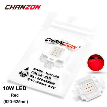 10W LED Light Bulb Lamp Red 620-625nm 6-7V 900mA 350-450LM High Power 10 W Watt Epistar Chip 10Watt DIY COB Electronic Component