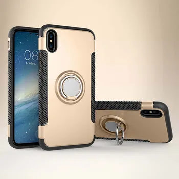 

500pcs Shockproof Armor Car Holder Kicksatnd Magnet Case For iPhone 11 Pro Max XS XR X 8 7 6 6S Plus Metal Finger Bracket Cover