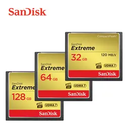 Sandisk Экстремальная CF карта 32G 64G 128G карта памяти UDMA-7 800X VPG-20 120 МБ/с./с компактный адаптер для флэш-карт для цифровых камер/DSLR камер