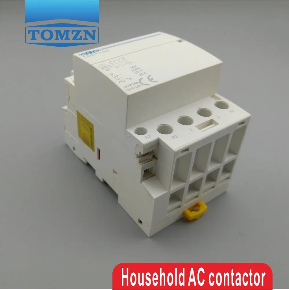 CT1 4P 63A 2NC 2NO 220V Катушка 400V~ 50/60HZ Din rail бытовой ac Контактор В соответствии с стандартом