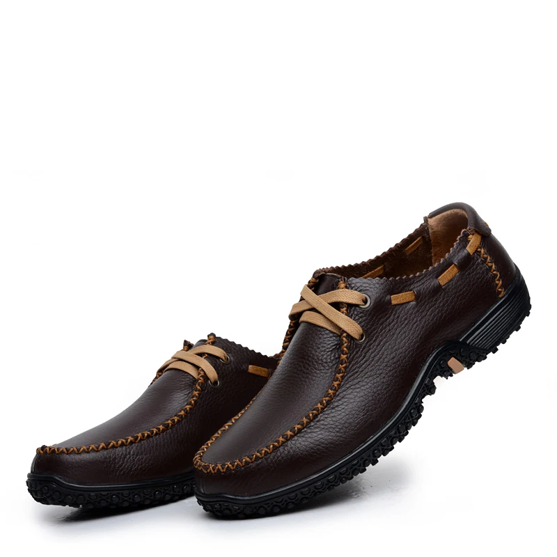 MIXIDELAI/Большие размеры 38-47; модная брендовая мужская обувь ручной работы из натуральной кожи на плоской подошве; мужские мокасины из мягкой кожи; Мужская обувь высокого качества