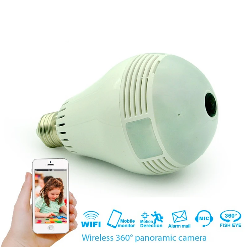 

360 Degree LED Light 960P Wireless Panoramic Home Security Security WiFi CCTV camera Bulb Lamp IP Camera Surveillance Audio