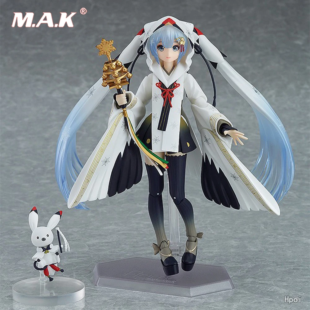 

Japanese anime figure Hatsune Miku SNOW MIKU figma 045 Snow Owl Ver 15cm PVC action figure Collection Gift