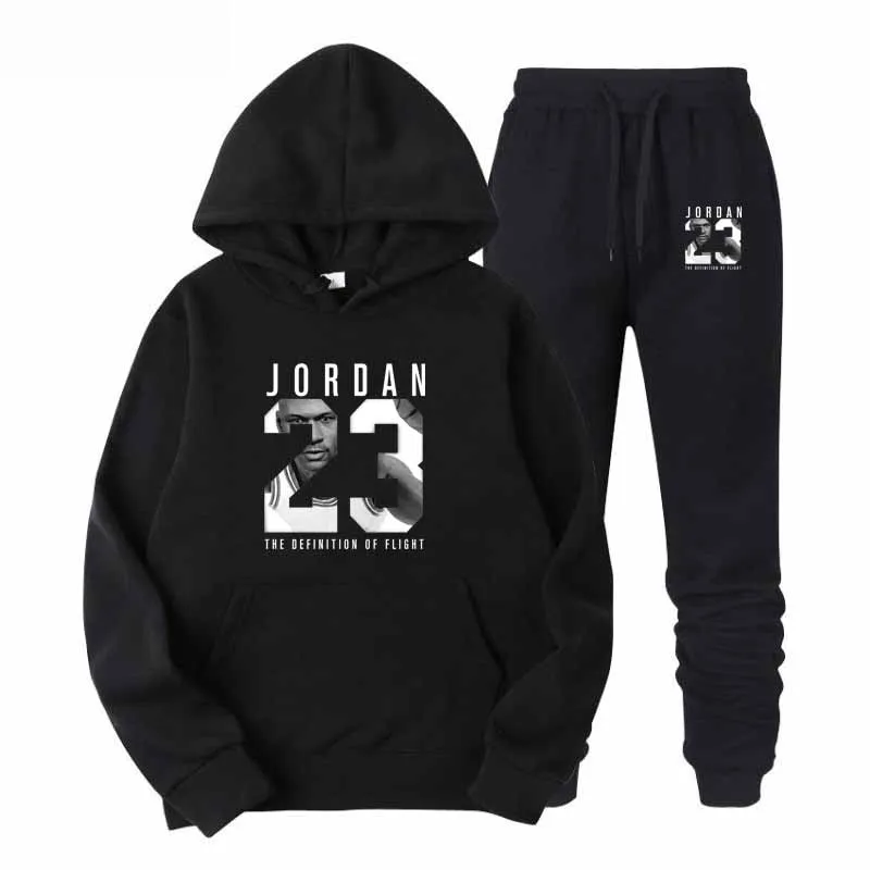 

Casual Tracksuit Men Set 2019 Winter New Inner Fleece Thick Hooded Jacket + Pants Men's Two Piece Sets Warm Sporting Suit Male