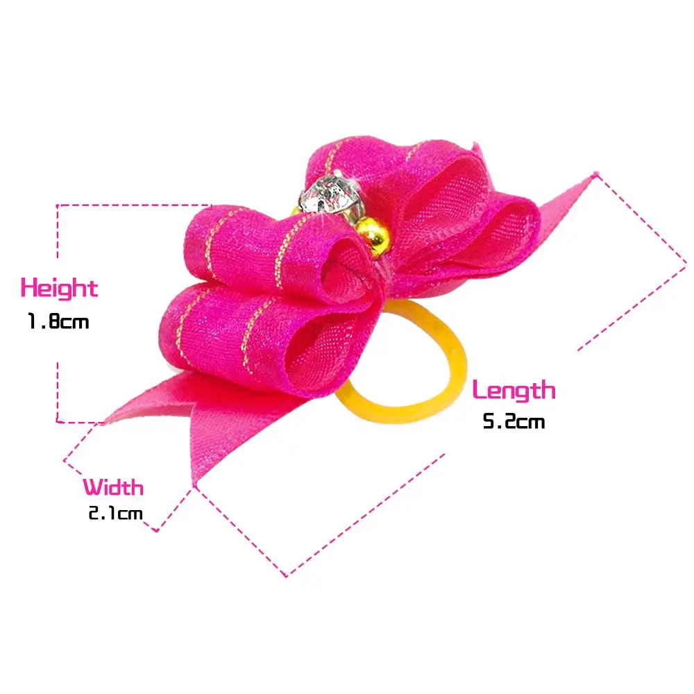 puppy bows 20 50 100pcs handmade designer hair bows with rubber bands rhinesrone cat puppy puppy bows 20 50 100pcs handmade designer hair bows with rubber bands rhinesrone cat puppy