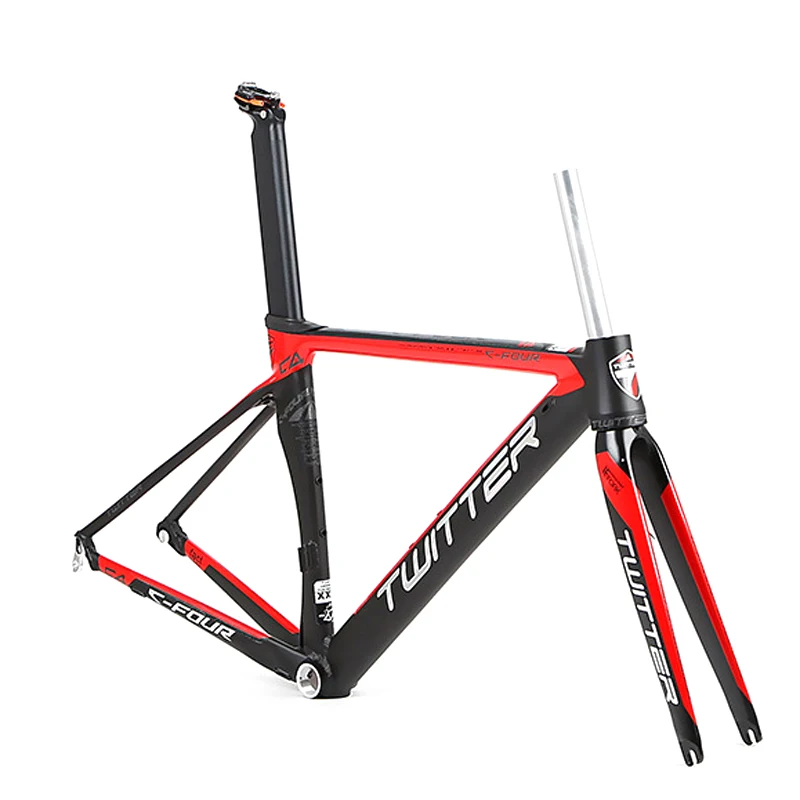 Best TWITTER Aluminum Alloy 700C Road Bike Frame Carbon Fork Road Bike Frame Smooth Welds Internal Cable Routing Road Bicycle Frame 0