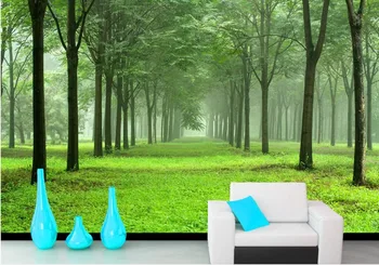 

3d room wallpaper custom mural non-woven Green trees channel decoration painting photo 3d wall murals wallpaper for walls 3 d