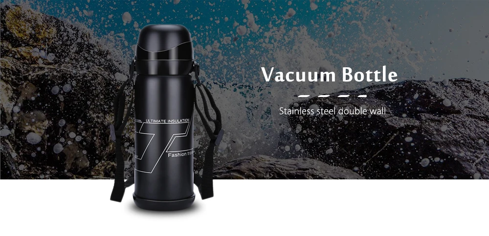 800ML Stainless Steel Vacuum Insulated Bottle Outdoor Sports Thermal Coffee / Water Kettle