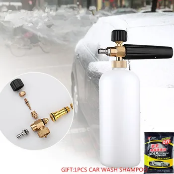 

mling 900ml Car Wash Snow Foam Lance Thread Adaptors Soap Foamer Gun Washer With Adjustable Nozzle Sprayer Car Accessories