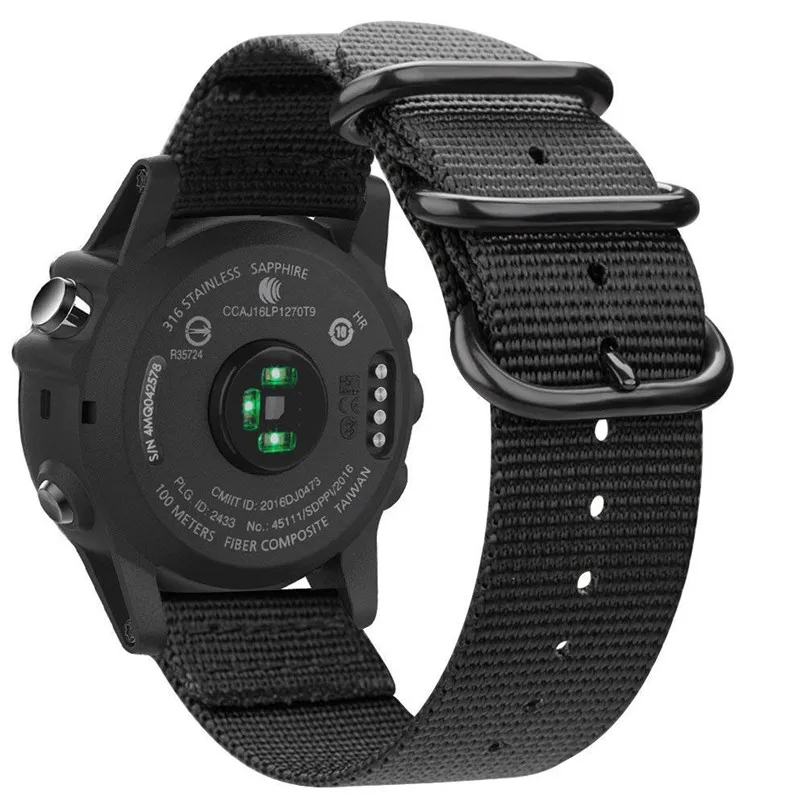 

Replacement Watch Band For Garmin Fenix 5X Plus Premium Woven Nylon Bands Adjustable Replacement Strap 3B18