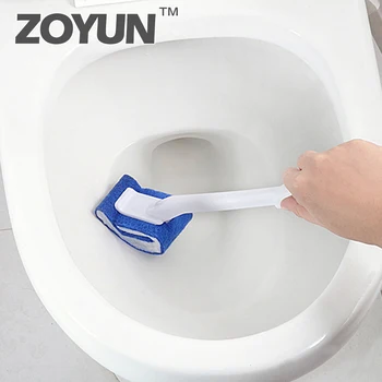 

Toilet Brush Cleaning Flexible Long Handle Brosse Brush For ToiletBlue Black V Shape Funny Curve WC Brush Bathroom Cleaner
