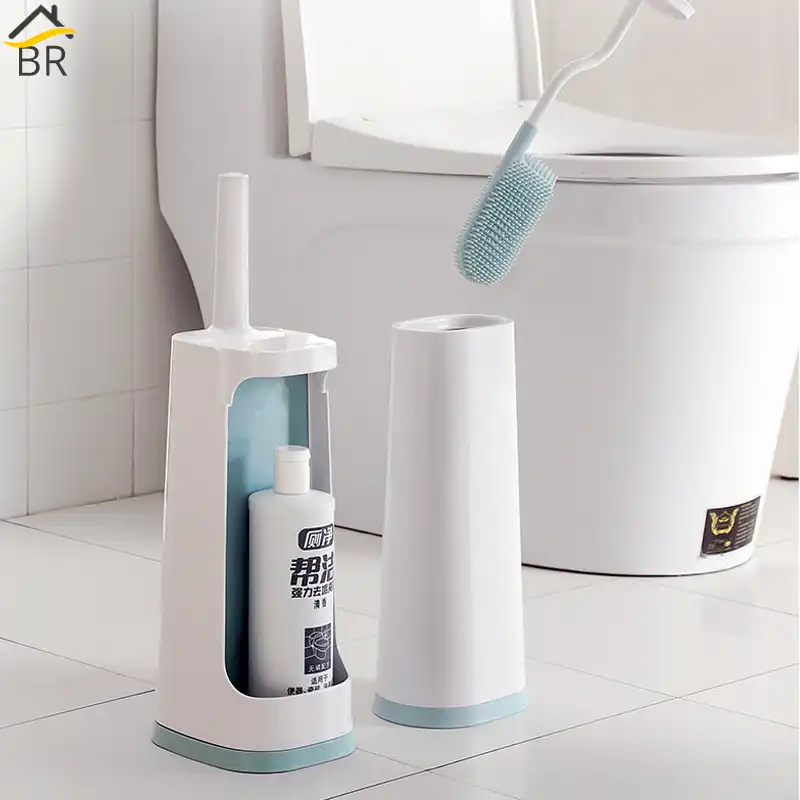 Br Flexible Tpr Toilet Brush With Holder And Storage Caddy Flexible Tpr Toilet Brush With Holder