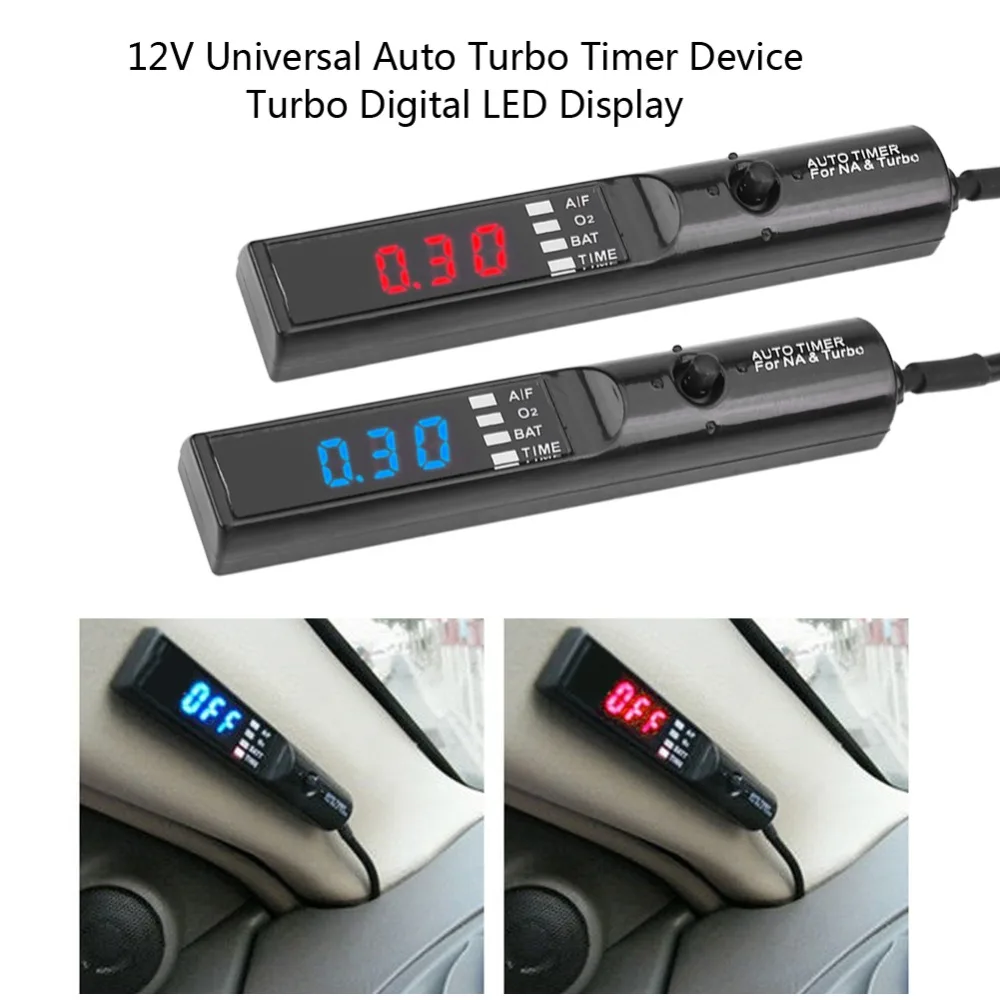 

Auto Turbo Timer Delayer Device Turbo Digital LED Display Black Pen Control Relay Unit 12V Universal Car Accessories
