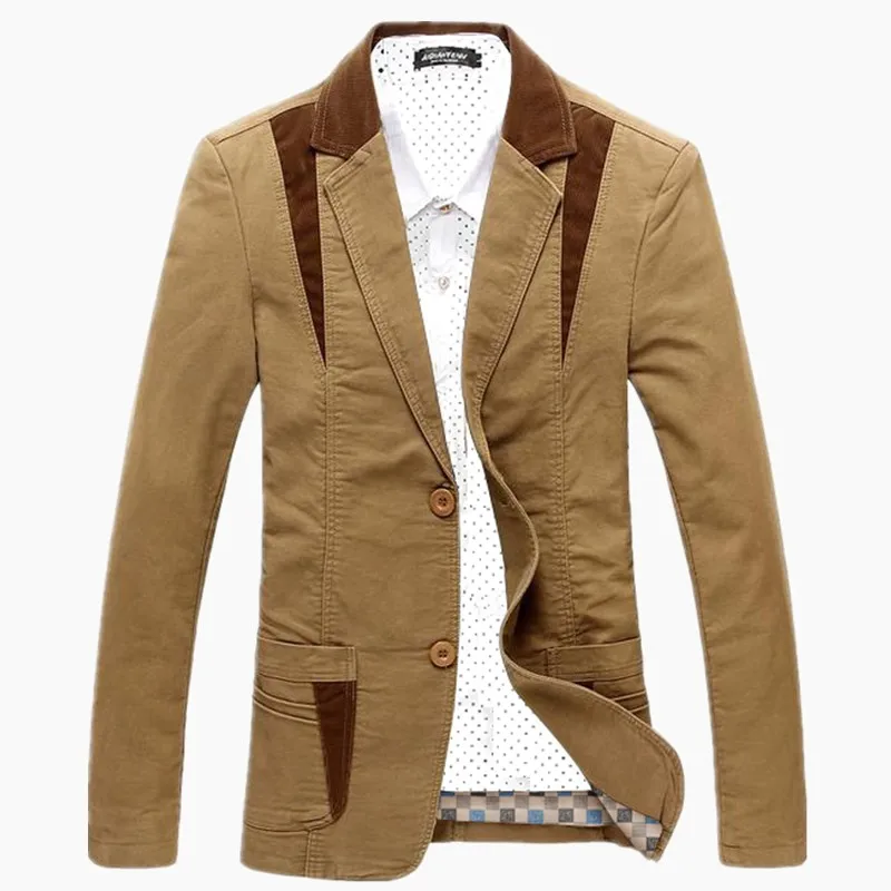 

men jacket spring and autumn korean Slim thin coat suit young men jackets khaki black outer wear plus size M-6XL 105KG can wear