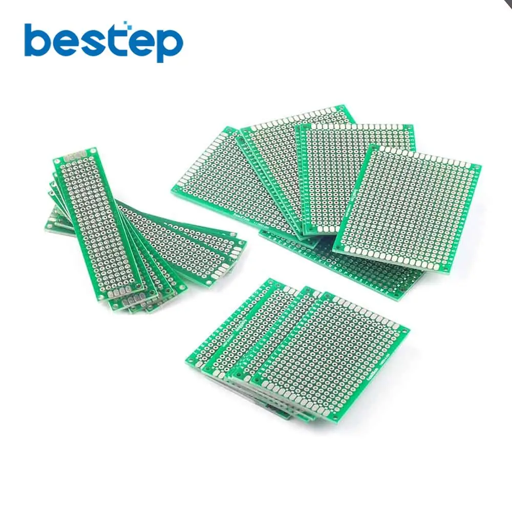 

21pcs Double Side Prototype PCB Universal Board, 5x7 4x6 2x8CM each 7pcs