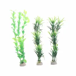 3 шт. водные растения зеленые растения Трава с керамической основой аквариум передний план украшения