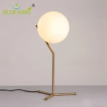 Post современный белый шар стеклянная лампа скандинавский минималистичный креативный модный персональный теплый светильник для спальни прикроватная настольная лампа