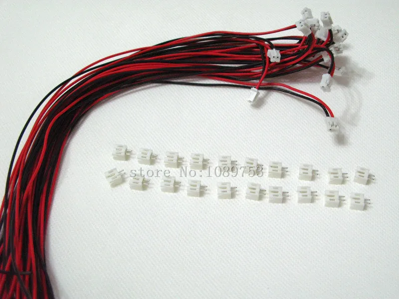 

50 SETS Mini Micro JST 2.0 PH 2-Pin Connector plug with Wires Cables 300MM