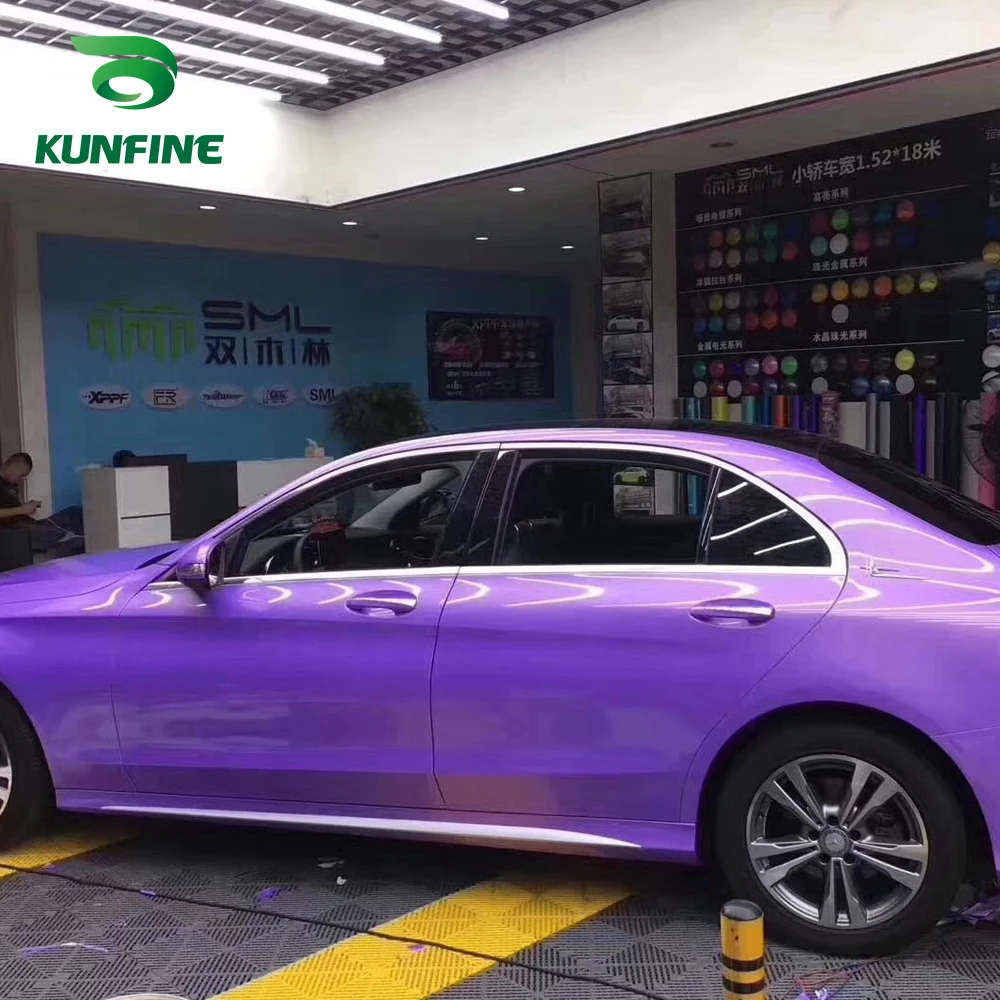 Car Vinyl film Body Sticker Car sticker Dream gold purple (2)