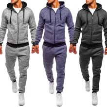 Новые модные мужские облегающие повседневные топы с капюшоном и длинными рукавами+ спортивные штаны