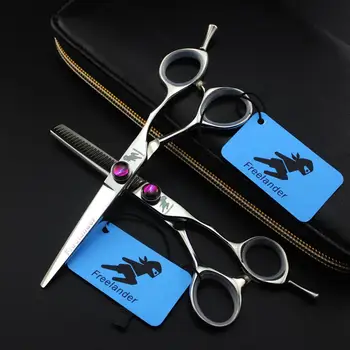 

5.5" Hair scissors set edge barber scissors and thinning scissors kit Hairdressing Scissors Thinning Shears Cutting Scissors Pro