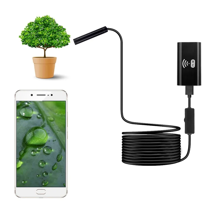 

F99 WIFI Endoscope Camera 8mm lens HD720P 5m Soft Cable wireless waterproof inspection borescope for smart phones dfdf