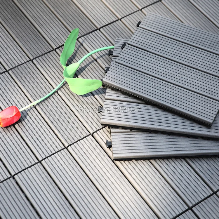 ДПК DIY настил пол/ДПК DIY пол/ДПК соединяющий настил плитки 310*310 мм балкон украшения композитные напольные плитки