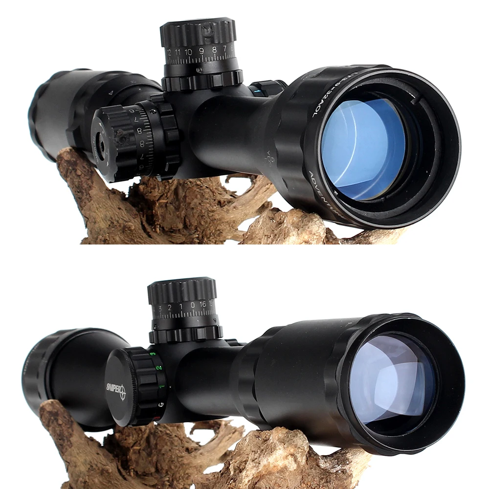 SNIPER LT 3-9X32 AOL 1 inch Full Size Tactical Optical Sight Illuminate Mil-Dot RifleScope Locking Resetting Hunting Rifle Scope (2)