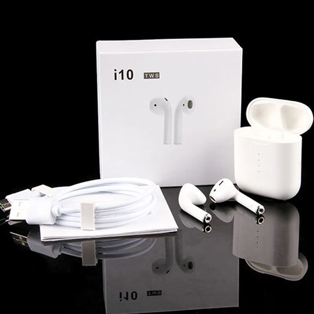 

i10 TWS Bluetooth 5.0 Earphones Wireless Earphone Stereo Earbuds Touch Headset for All Smartphone Support Wireless Charging