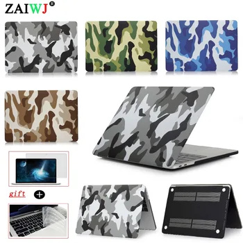 

ZAIWJ 2018 Print Laptop Case For MacBook Air Retina Pro 11 12 13 15 for Mac book New Pro 13 15 " with Touch Bar + Keypad Cover