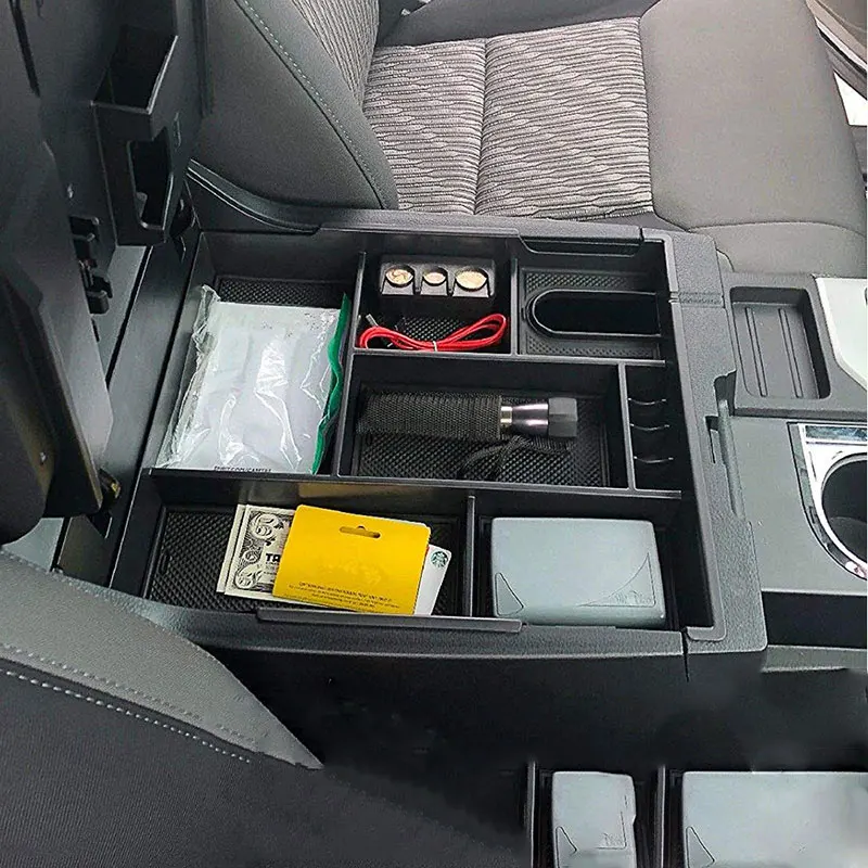 Wivarra Caja de Almacenamiento Lateral de la Consola Central del Coche Organizador Caja de Almacenamiento del Espacio del Asiento para Tesla Model 3 2017-2020
