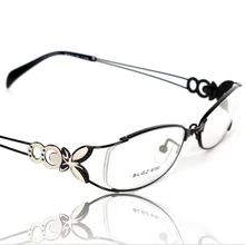 eye glasses frames for women red alloy full frame oval frames optical glass Myopia lenses butterfly model light 6150