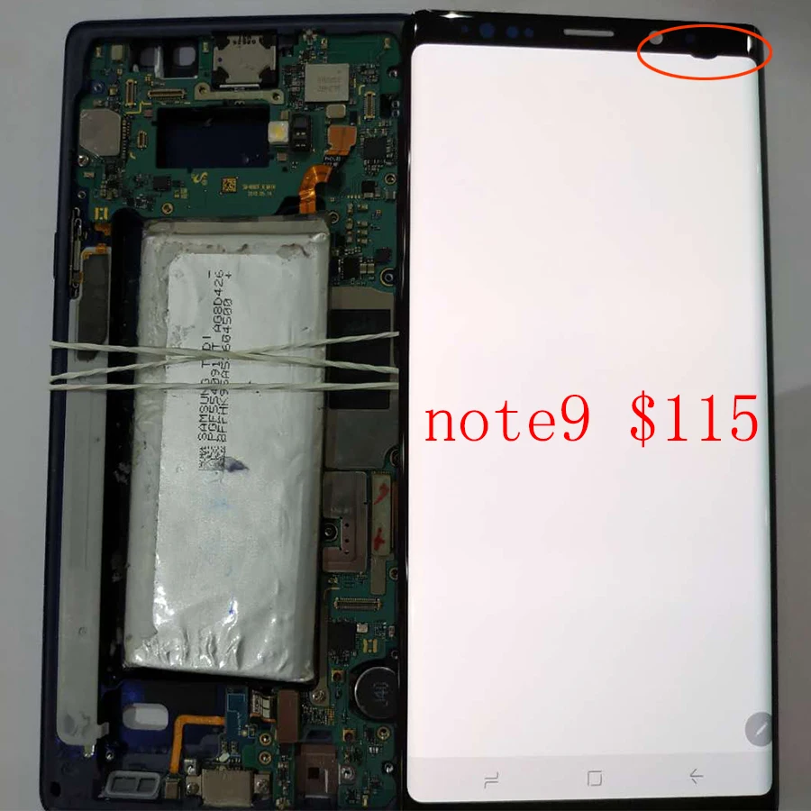 note9 右上漏液115$