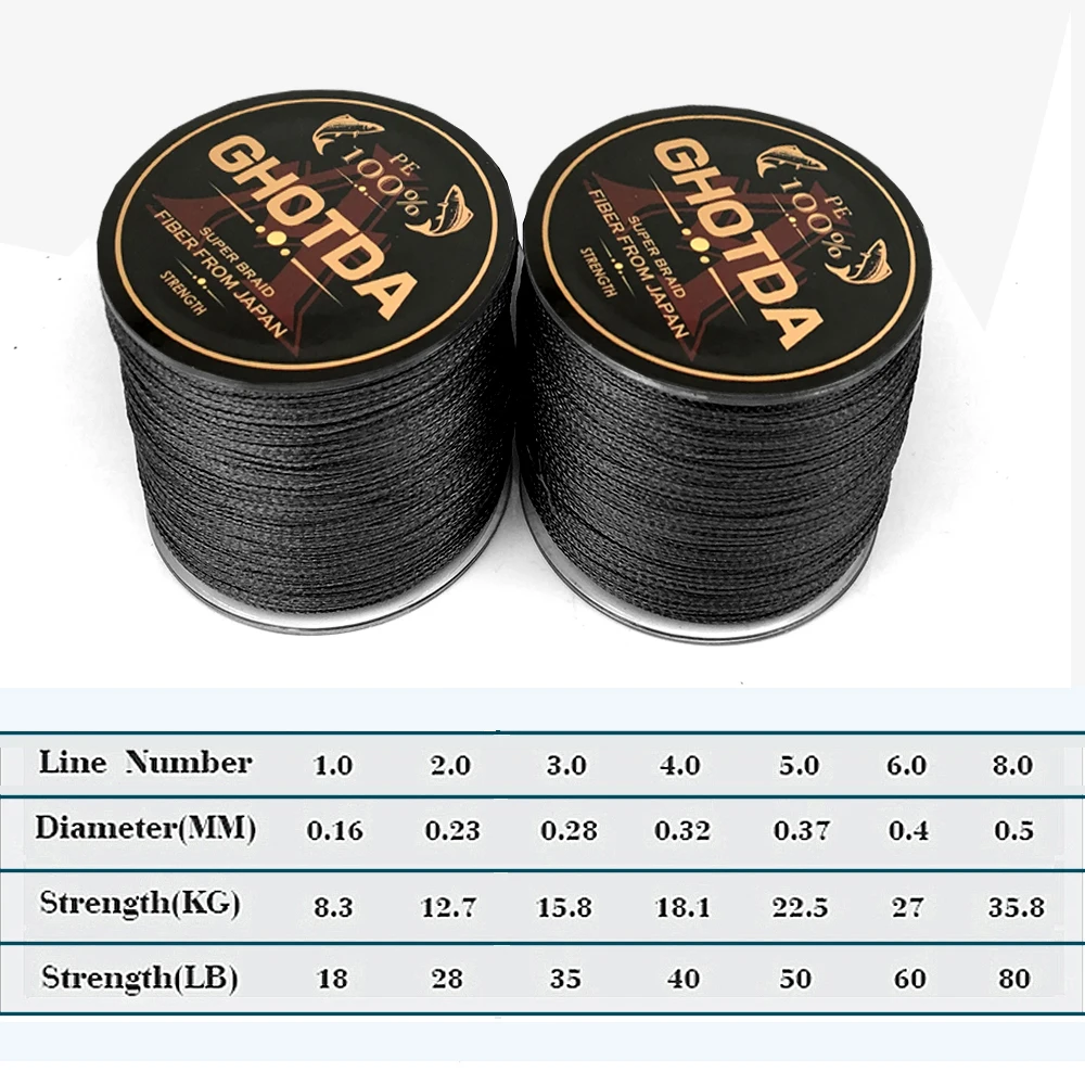 Pesca леска GHOTDA Multifilament 4 нити плетеная 300/500/1000 метр 18 28 35 40 50 60 80lb|fishing line|braided fishing linebraid