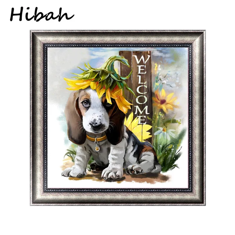 

5D Diamond Mosaic Set Animal Puppy Mosaic Pattern Diy Diamond Cross Stitch Round Diamond Embroidery