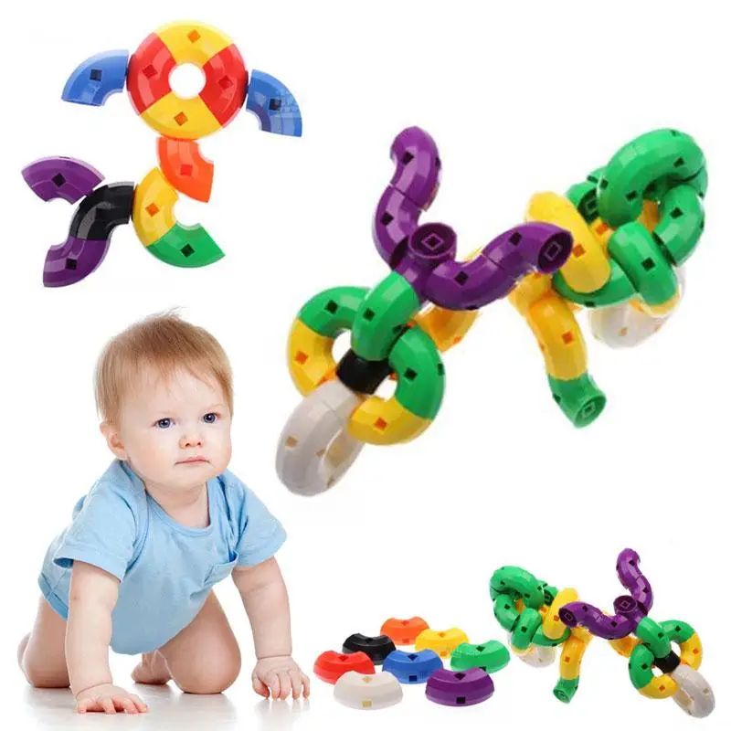 Peradix Baby Toy Children Kids Bicycle Building Blocks Bricks Bike Tunnel Assembling DIY Toy Set baby-building-blocks