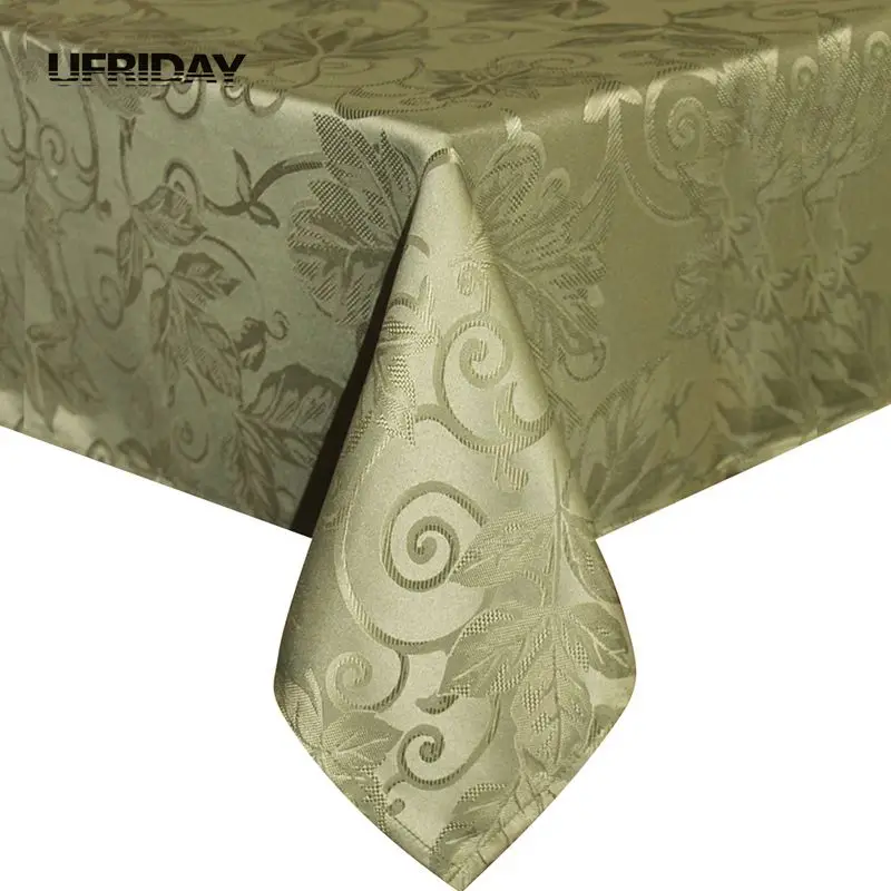

UFRIDAY Rectangle Table Cloth Leaf Polyester Tablecloth for Parties Waterproof Hotel Dining Table Cover For Kitchen Home Decor