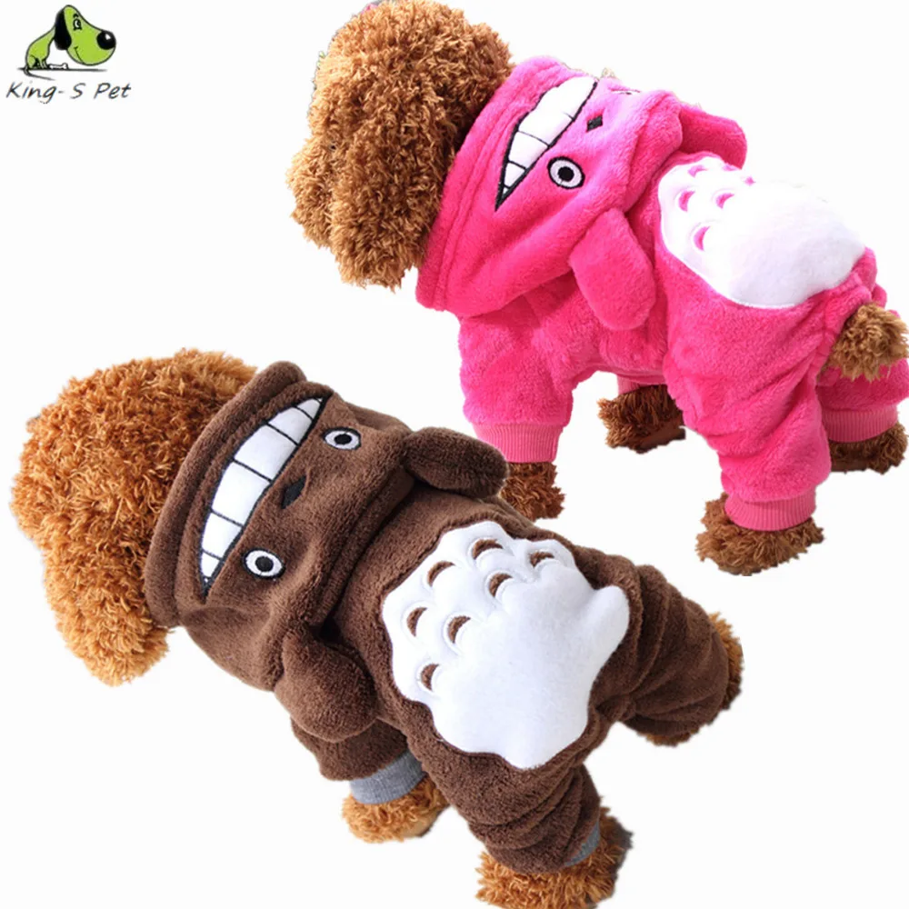 100% Cotton Pet Dog Costume Warm Winter Coat Cute Dogs Clothes Hoodie Jumpsuit Four Leg Clothing For Dogs Size XS-XXL