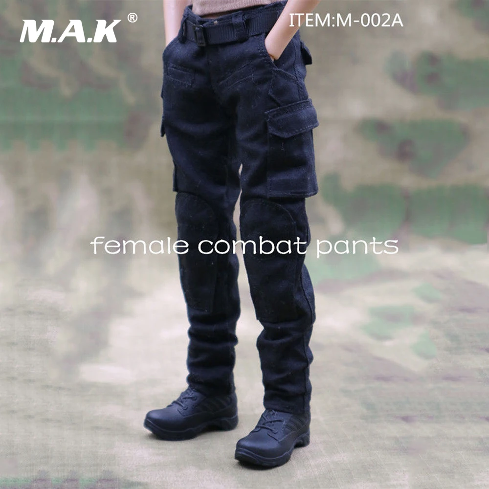

1/6 Scale Female Soldier Combat Pants M-002A Black Working Trousers for 12 inches DIY Woman Action Figure