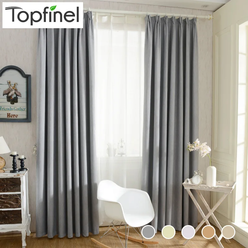 

Topfinel Solid Twill Window Shade Thick Blackout Curtains for Living Room the Bedroom Window Treatment Curtain Panel Drape
