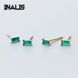 INALIS Новый Стад Серьги S925 стерлингов серебряные Fine Jewelry Мода камень CZ Хрустальная корона Brincos пирсинг подарки для Для женщин Девушка