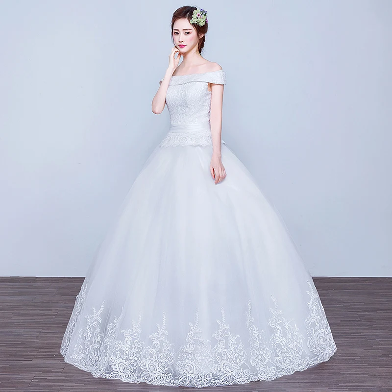 LC502 Wedding dress 2016 Spring European style simple clear show big