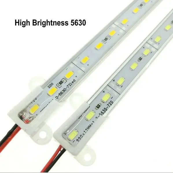 

5730 5630 0.5m LED Bar 12V Hard Rigid Strip Bar Light 36leds + Aluminium Alloy Shell Housing CE RoHS Tiras LED