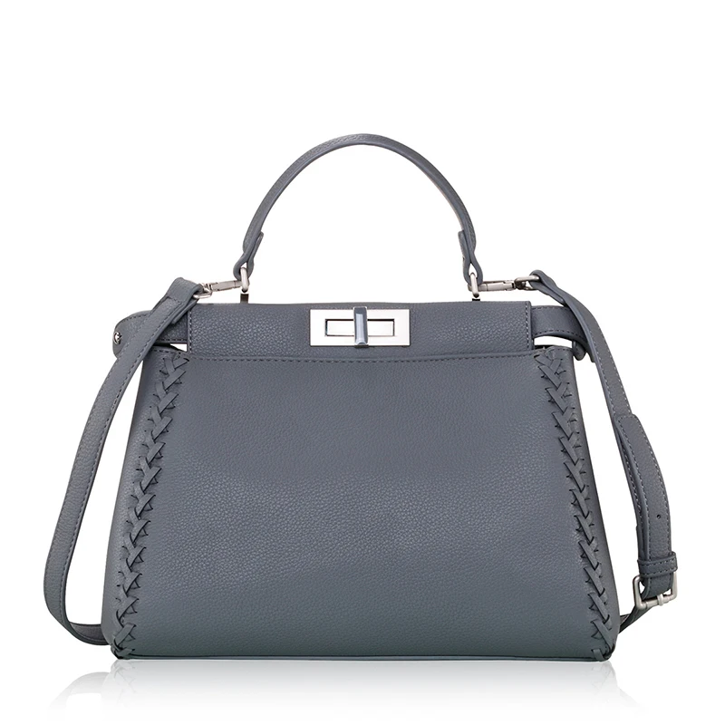 

MORESHINE High quality PU leather women's Elegant handbag Ladies fashion Weave design Shoulder bag Female Lock Crossbody bags