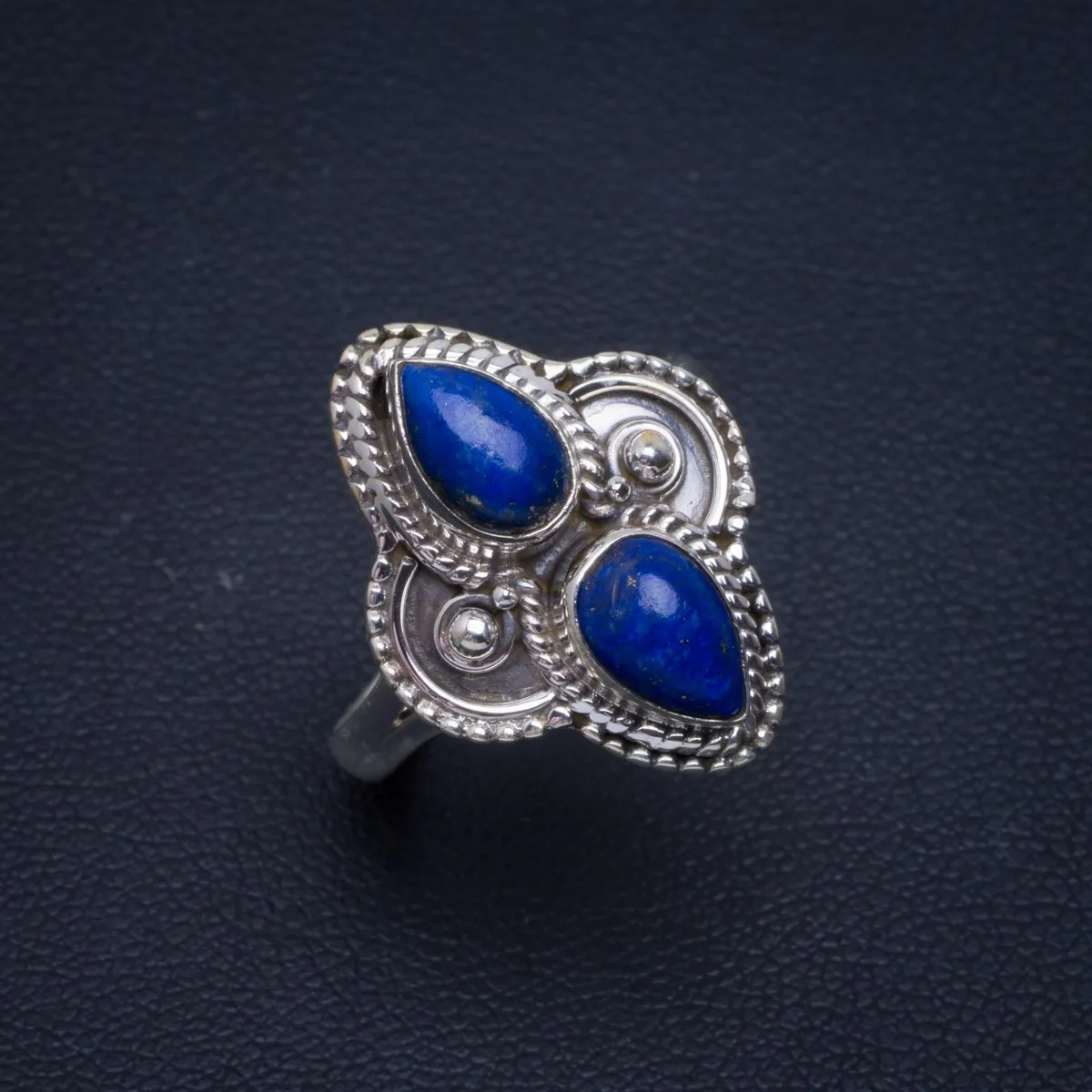 

Natural Lapis Lazuli Handmade Unique 925 Sterling Silver Ring 8.5 B1049