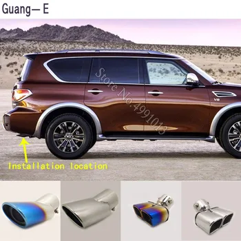 

For Nissan ARMADA 2016-2019 car stickers cover muffler exterior back end pipe dedicate exhaust tip tail outlet ornament 1pcs