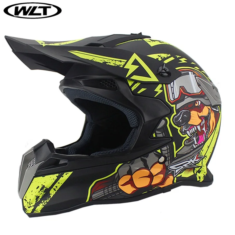 WLT Motorcycle Full Face Helmets Motocross Off Road Racing Helmet